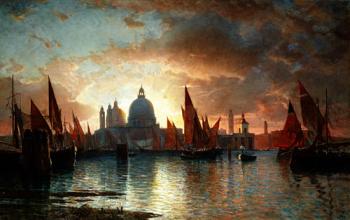 威廉 斯坦利 哈玆爾廷 Santa Maria Della Salute Sunset 威廉 斯坦利 哈玆爾廷 Santa Maria Della Salute Sunset